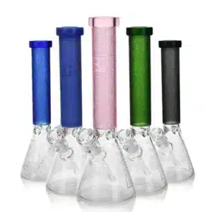 Beaker Bongs EG-07 Skull Flower Borosilicate Glass 7mm sale