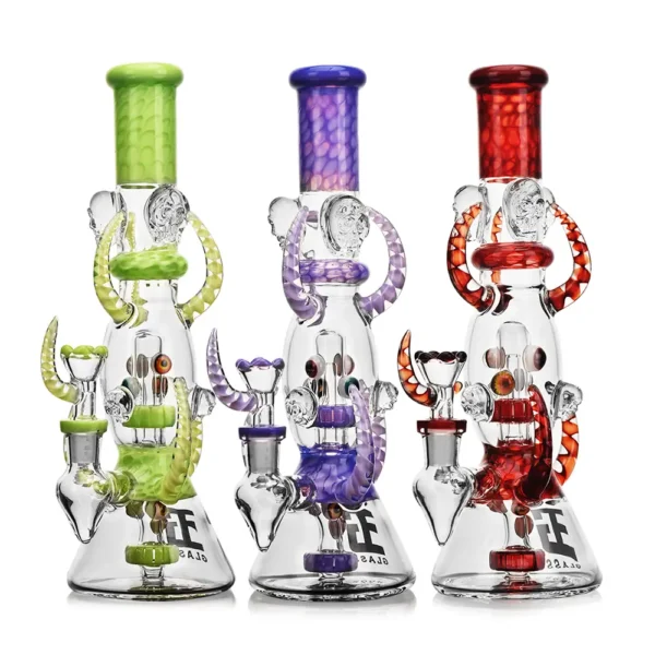Beaker Bongs Evil Skull Eyes Beaker Pipe 11in Glass Order