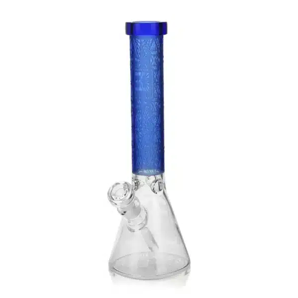 Beaker Bongs Slyme Leaf Borosilicate Glass EG-05 14Inch