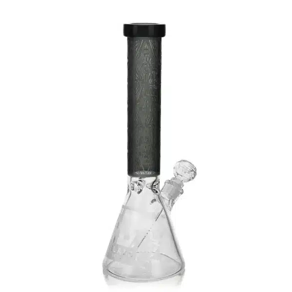 Beaker Bongs Slyme Leaf Borosilicate Glass EG-05 14Inch