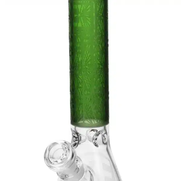 Beaker Bongs Slyme Leaf Borosilicate Glass EG-05 14Inch