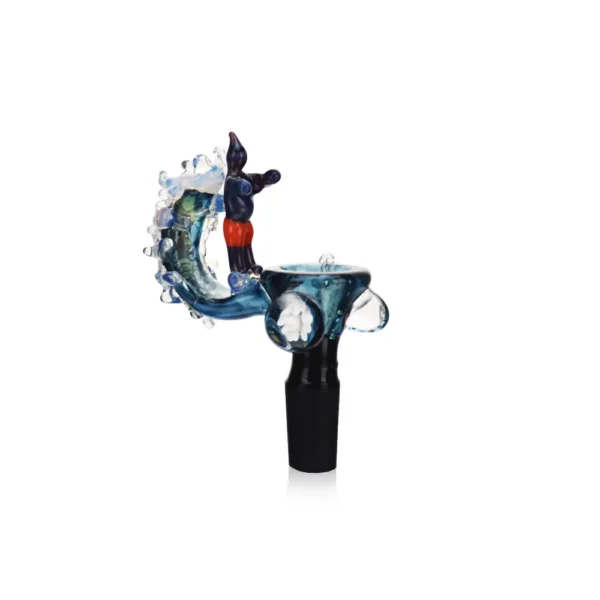Bong Bowls & Slides Borosilicate EGB46 Surfing Handle Glass 14mm (10) EG Surfing Handle Glass Bong Bowl