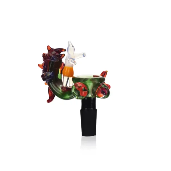 Bong Bowls & Slides Borosilicate EGB46 Surfing Handle Glass 14mm (12) EG Surfing Handle Glass Bong Bowl