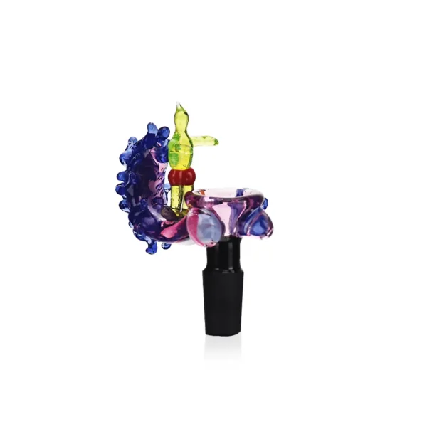Bong Bowls & Slides Borosilicate EGB46 Surfing Handle Glass 14mm (7) EG Surfing Handle Glass Bong Bowl