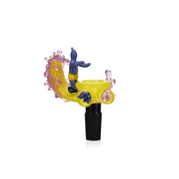 Bong Bowls & Slides Borosilicate EGB46 Surfing Handle Glass 14mm (8) EG Surfing Handle Glass Bong Bowl