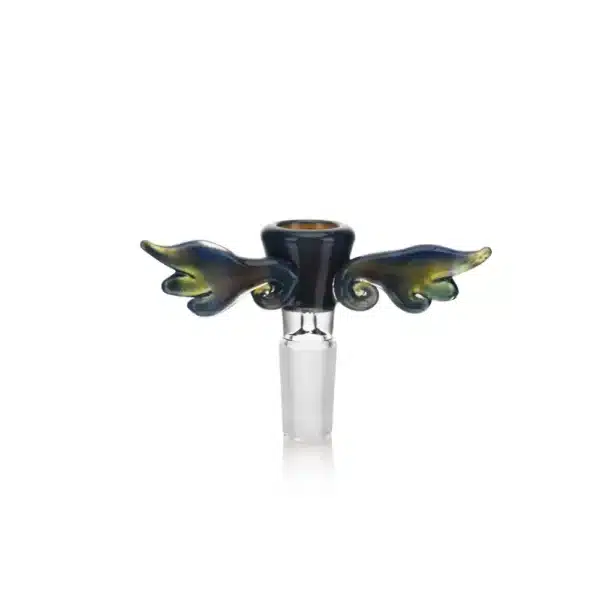 Bong Bowls & Slides Borosilicate Glass EGB48 Angel Wings Glass Bowl Bong Bowls & Slides Borosilicate Glass EGB48 Angel Wings Glass Bowl