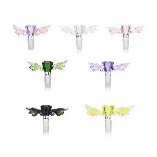 Bong Bowls & Slides Borosilicate Glass EGB48 Angel Wings Glass Bowl Bong Bowls & Slides Borosilicate Glass EGB48 Angel Wings Glass Bowl