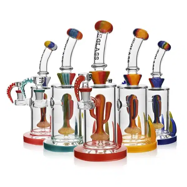 Dab Oil Rigs Cactus Solid Colors Series Borosilicate Glass