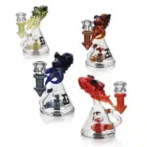 Dab Oil Rigs EG-64 Big Eye Octopus Head Borosilicate Glass