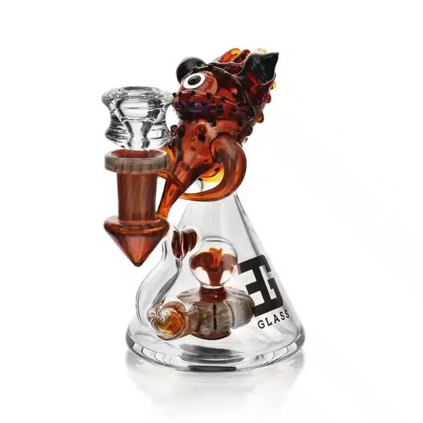 Dab Oil Rigs EG-64 Big Eye Octopus Head Borosilicate Glass