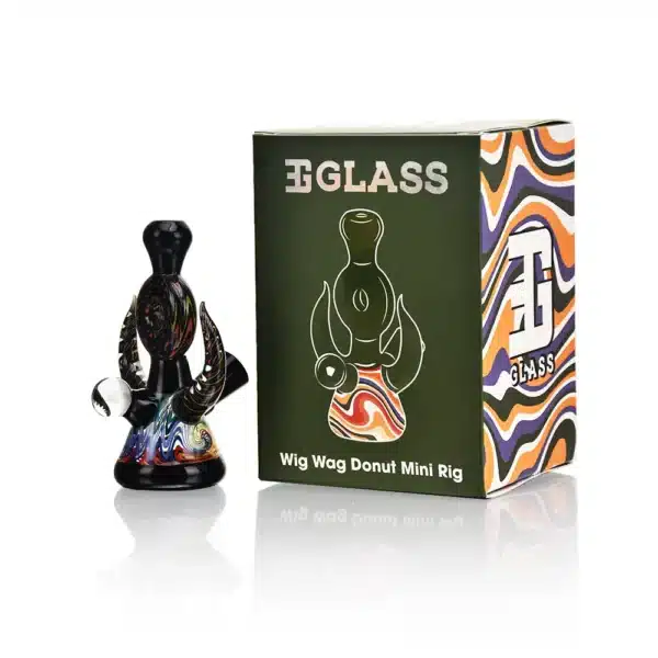 Dab Oil Rigs EG-84 4.1Inch Double Horned One Piece Mini Deal (1) Dab Oil Rigs EG-84 4.1Inch Double Horned One Piece Mini Deal