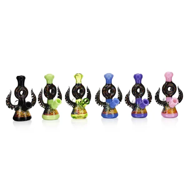 Dab Oil Rigs EG-84 4.1Inch Double Horned One Piece Mini Deal Dab Oil Rigs EG-84 4.1Inch Double Horned One Piece Mini Deal