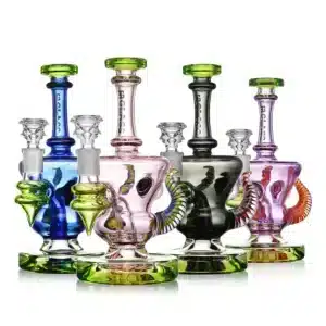 Dab Oil Rigs Horned Heirloom Recycler Glass Water Pipe Sale Dab Oil Rigs Horned Heirloom Recycler Glass Water Pipe Sale