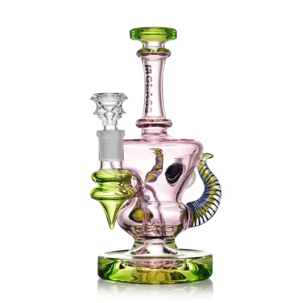 Dab Oil Rigs Horned Heirloom Recycler Glass Water Pipe Sale (11) Horned Heirloom Recycler Glass Water Pipe