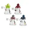 Dab Oil Rigs Mini Octopus Head 5.3 in Borosilicate Glass Top