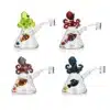 Dab Oil Rigs Mini Octopus Head 5.3 in Borosilicate Glass Top
