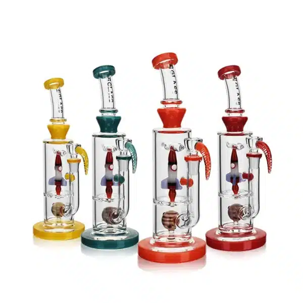 Dab Oil Rigs Spinning Spaceship Borosilicate Glass EG-89 Get