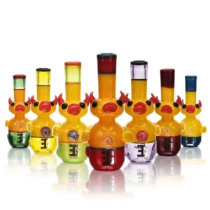 Glass Hand Pipe Fancy Yellow Duck Borosilicate EGH26 5in