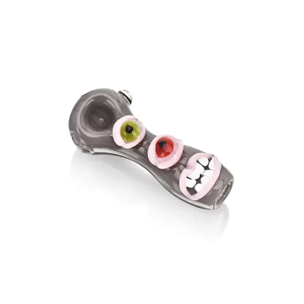Glass Hand Pipes Double Monster Eyeballs Borosilicate 4.5in Glass Hand Pipes Double Monster Eyeballs Borosilicate 4.5in