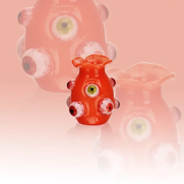 Glass Jar Bongs Borosilicate Glass 2.8Inch Monster Eyeballs (13) EG Monster Eyeballs Glass Jar
