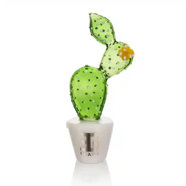 Hand Pipe Bonsai Series Trans Prickly Pear Pot Glass 6.5inch