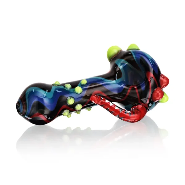 Hand Pipe Borosilicate Glass EGH02 4.13Inch Twisted Horn