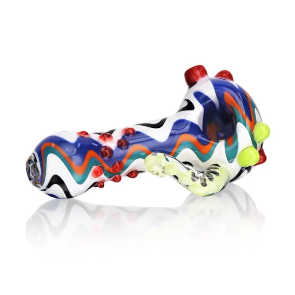 Hand Pipe Borosilicate Glass EGH02 4.13Inch Twisted Horn
