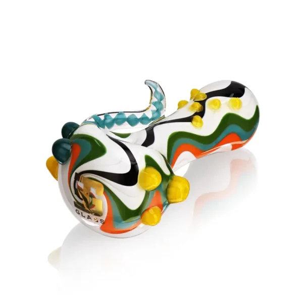 Hand Pipe Borosilicate Glass EGH02 4.13Inch Twisted Horn