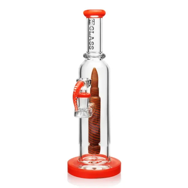 Straight Tube Bongs EG-35 Wig Wag Bullet Tube Glass 11.5 in