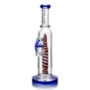 Straight Tube Bongs EG-35 Wig Wag Bullet Tube Glass 11.5 in