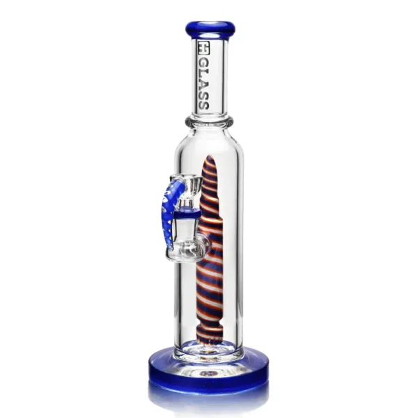 Straight Tube Bongs EG-35 Wig Wag Bullet Tube Glass 11.5 in