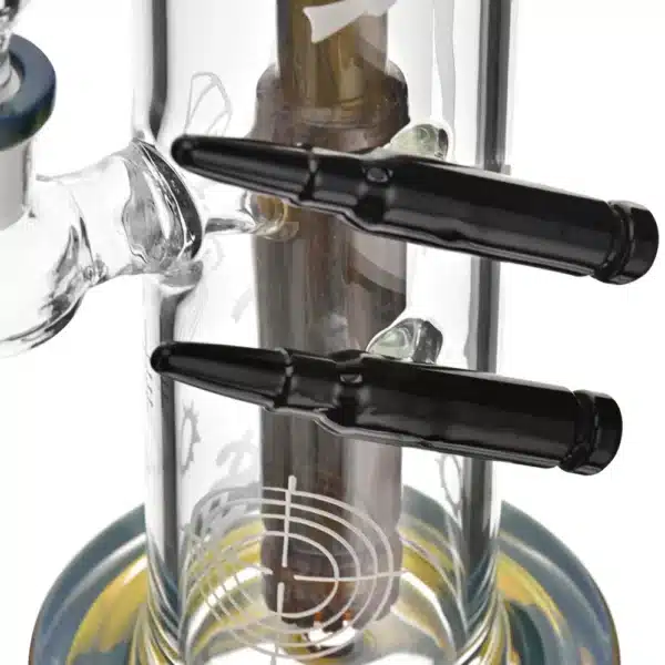 Straight Tube Bongs Glass 11.5In Dual Bullet Water Tube