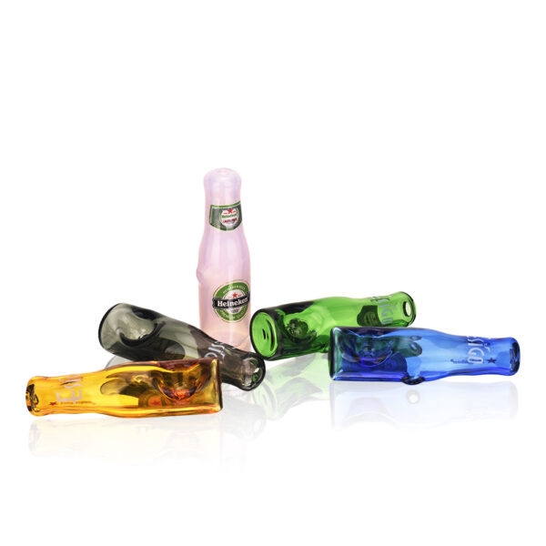 Bunte Glasflasche Handpfeife